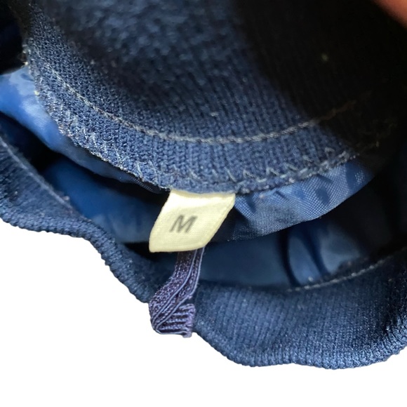 Vintage Pullover Wind Jacket M Navy Blue Talon Zipper Unbranded 80s Crew Neck - Picture 7 of 10